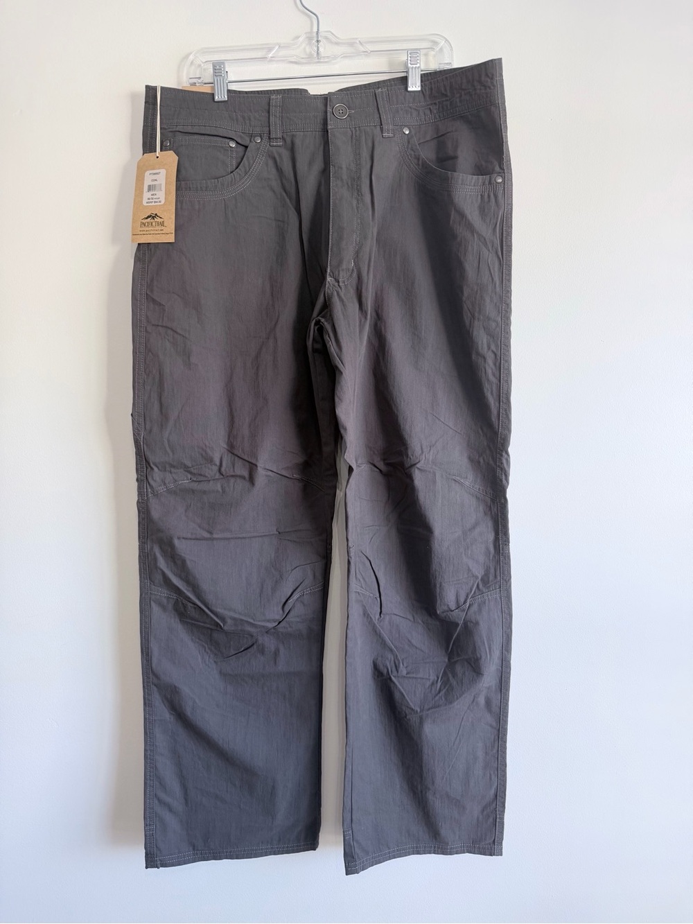 NWT Pacific Trail Men’s 38x32 Outdoor Hiking Pants Coal Gray UPF 30